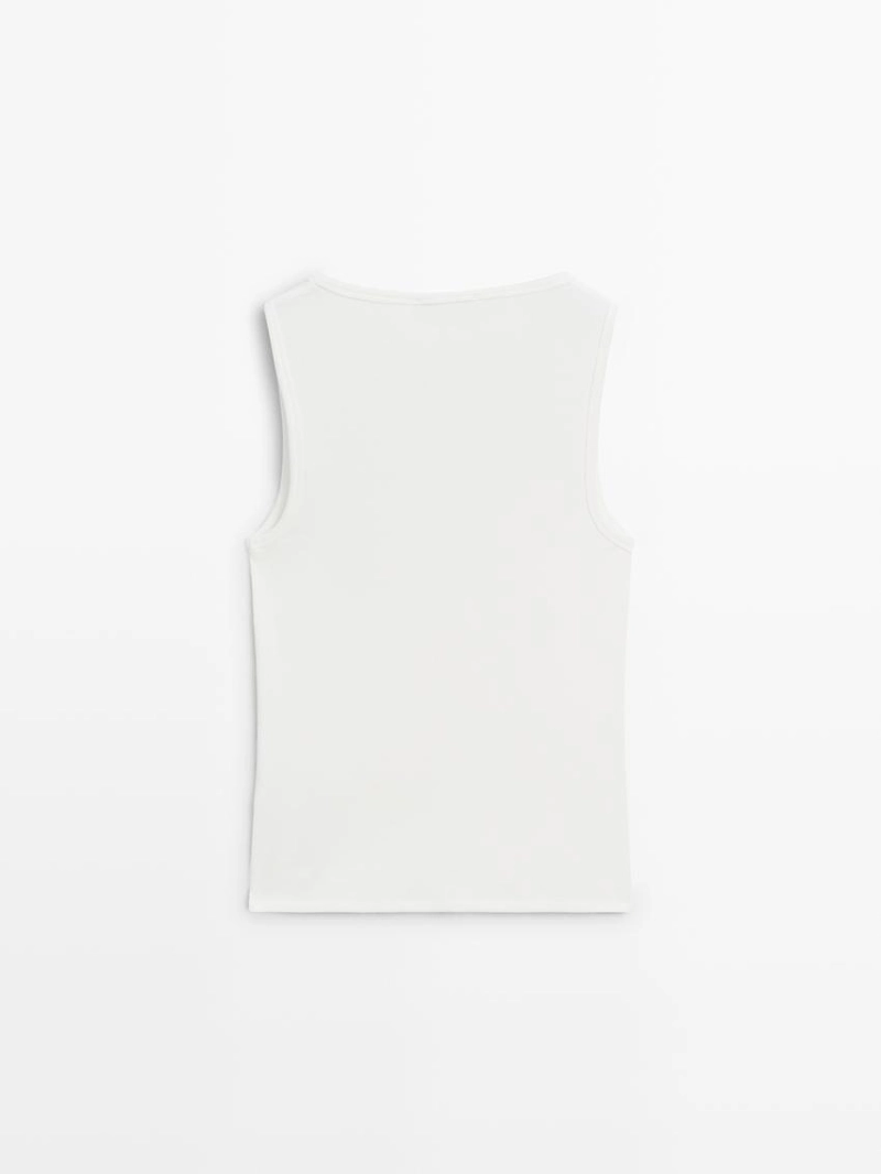 Майка без рукавов с квадратным вырезом