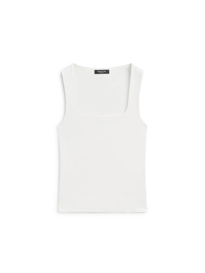 Майка без рукавов с квадратным вырезом