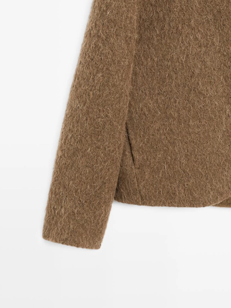 Кардиган из альпаки и шерсти с мягкой отделкой