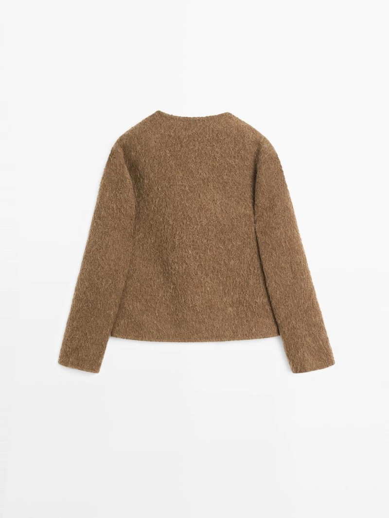 Кардиган из альпаки и шерсти с мягкой отделкой