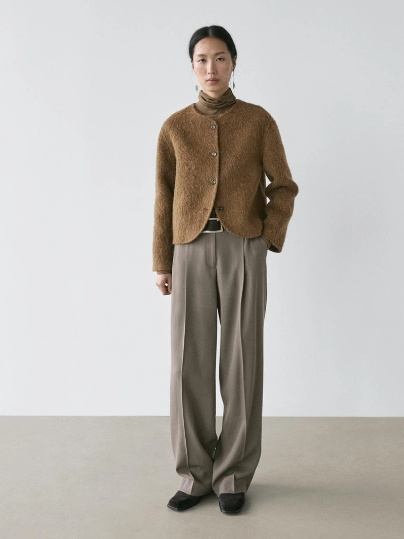 Кардиган из альпаки и шерсти с мягкой отделкой