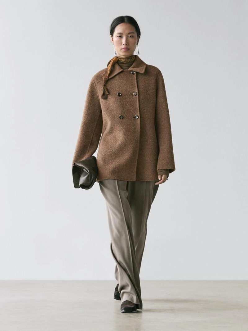 Пальто из шерстяной смеси с двубортной застежкой