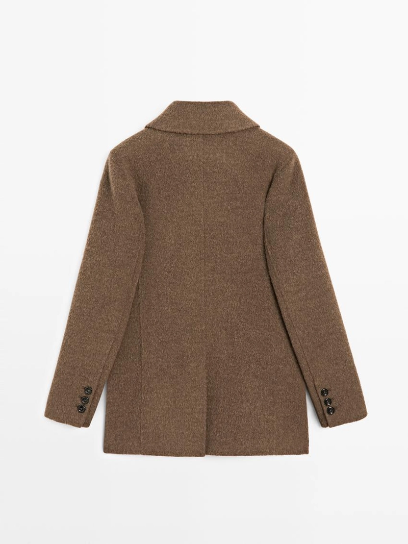Пальто из шерстяной смеси с двубортной застежкой