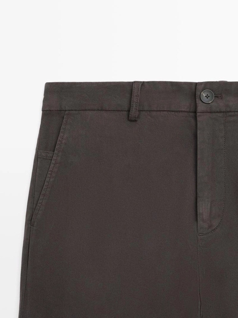 Брюки свободного кроя из хлопкового смесового материала