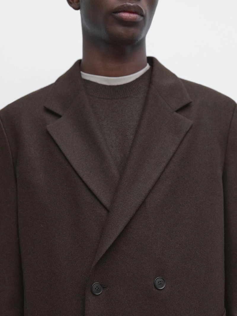 Шерстяной двубортный блейзер