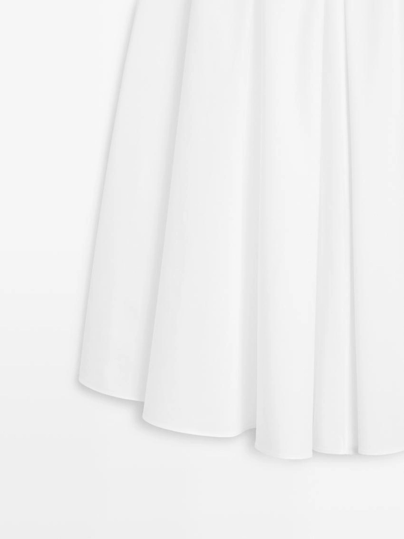 Юбка миди с деталями петель для ремня