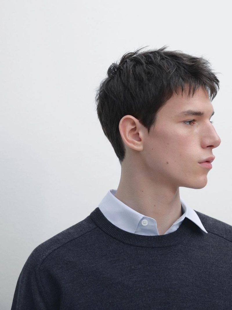 Водолазка из мериносовой шерсти с круглым вырезом