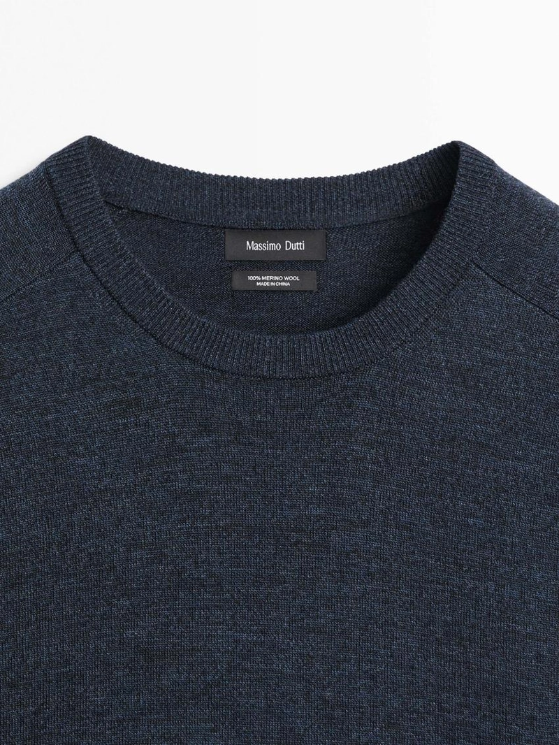 Водолазка из мериносовой шерсти с круглым вырезом