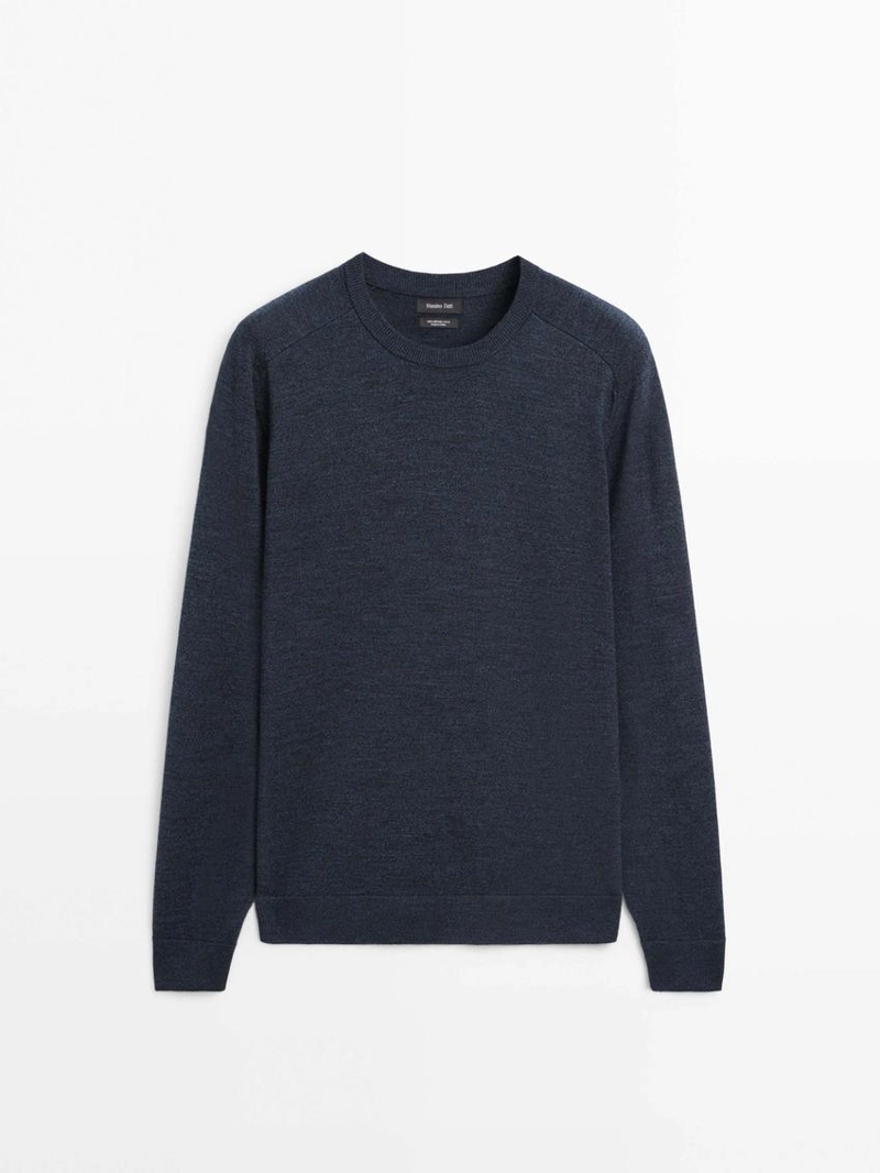 Водолазка из мериносовой шерсти с круглым вырезом