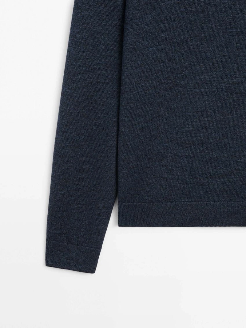 Водолазка из мериносовой шерсти с круглым вырезом