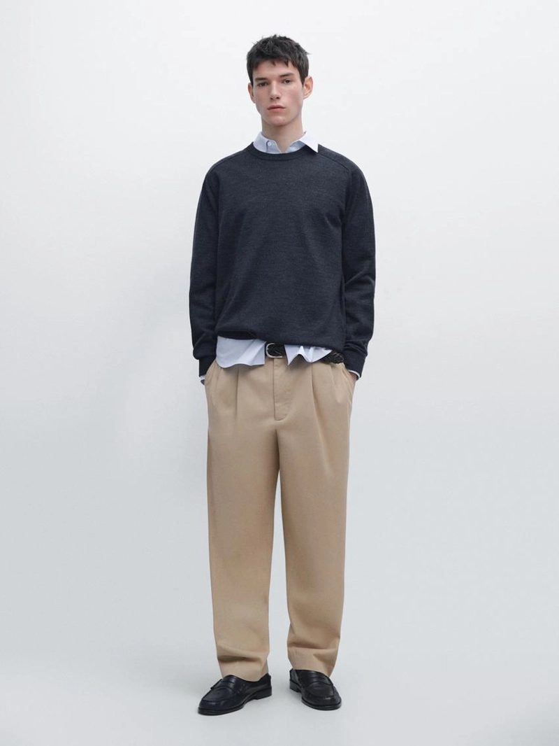 Водолазка из мериносовой шерсти с круглым вырезом