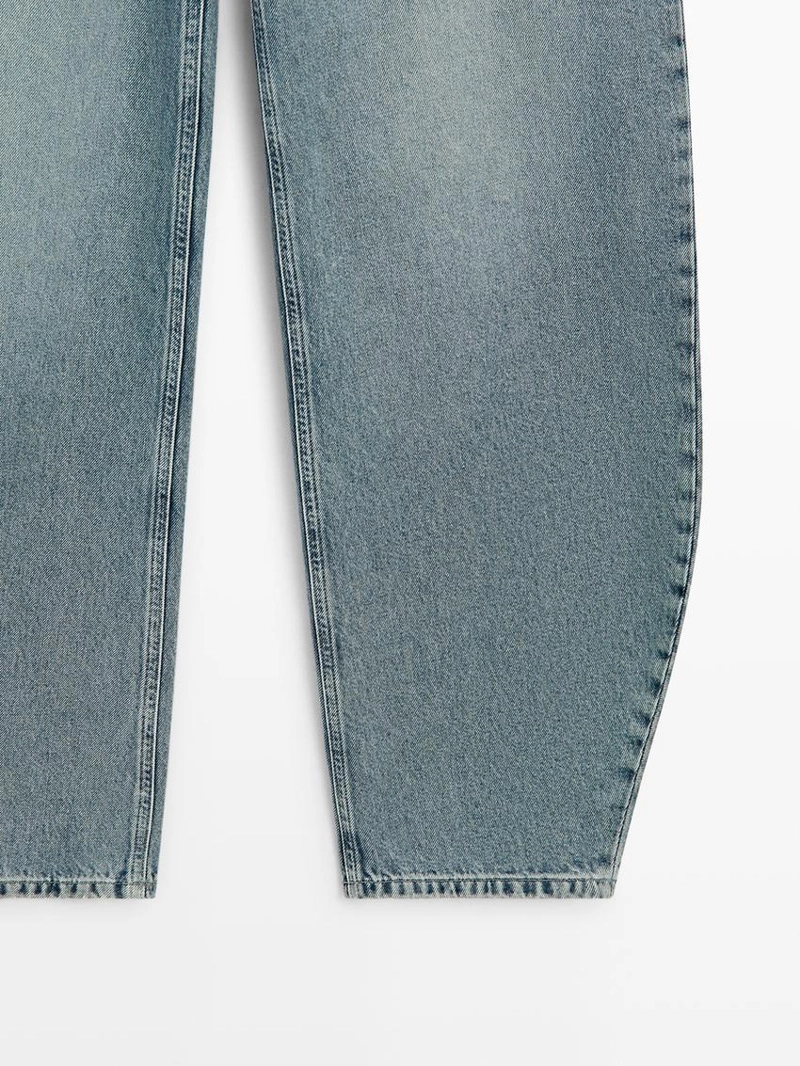 Джинсы с завышенной талией high-waist barrel fit
