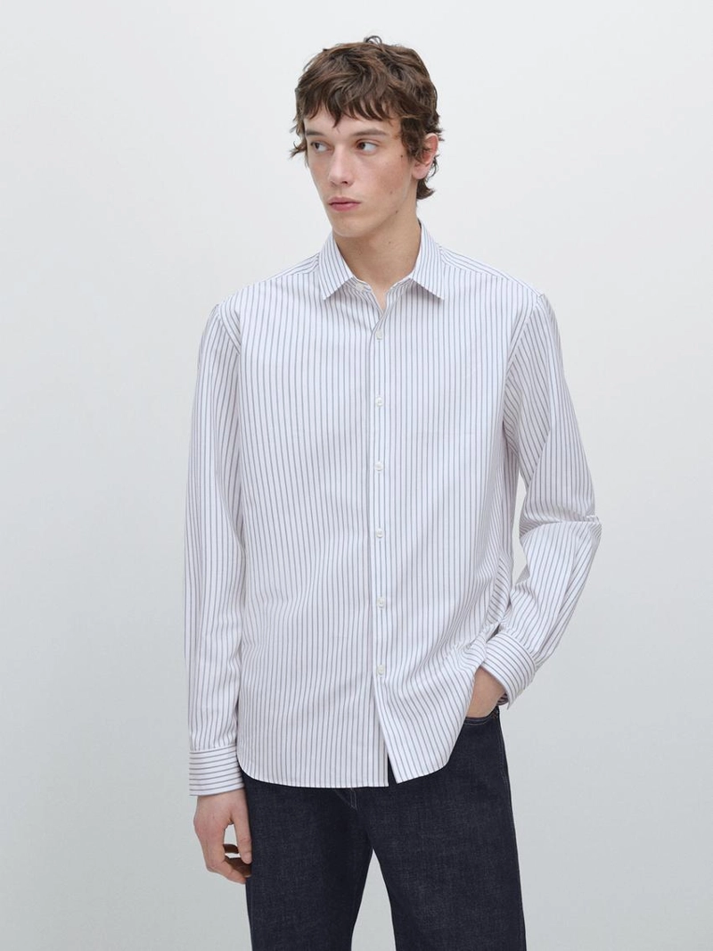 Рубашка в полоску regular fit