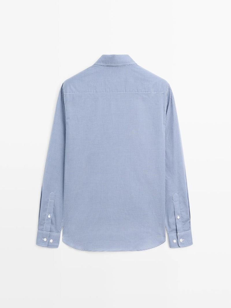 Рубашка regular fit в клетку из 100% хлопка
