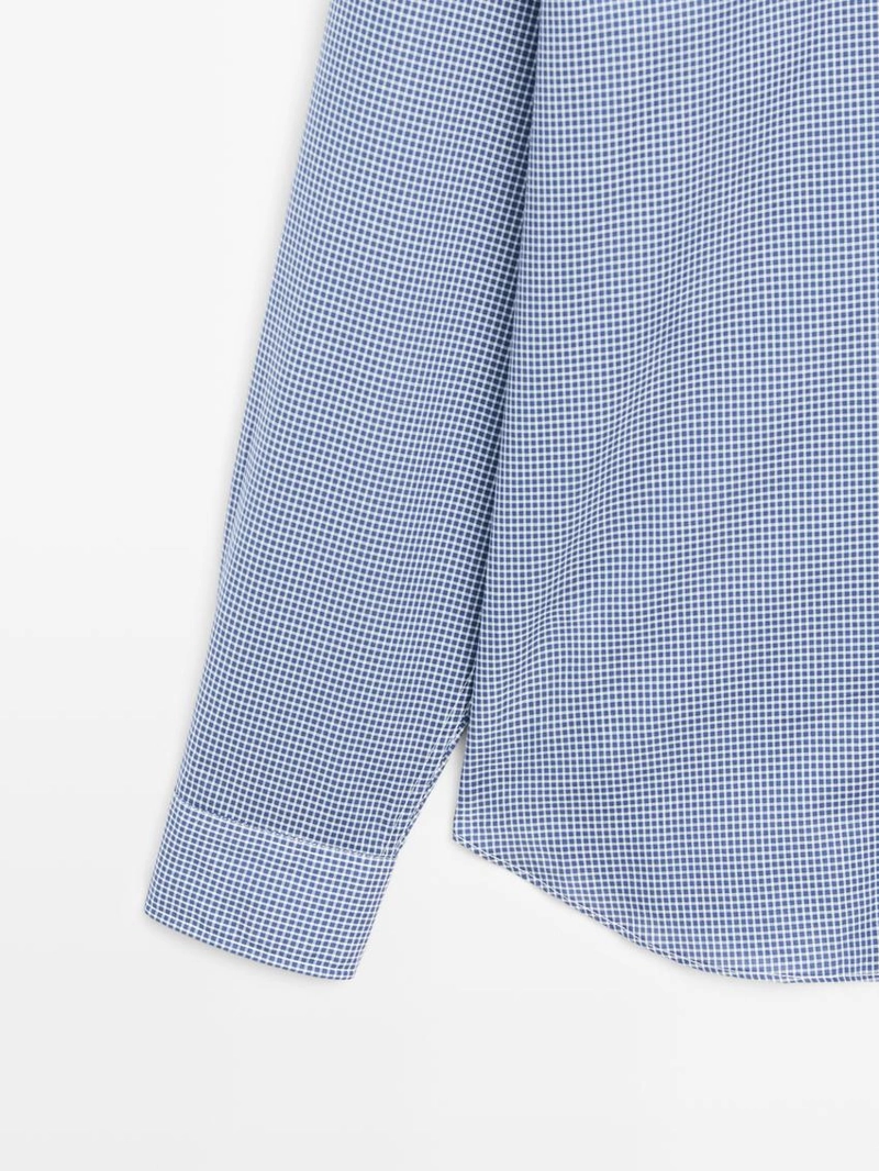 Рубашка regular fit в клетку из 100% хлопка