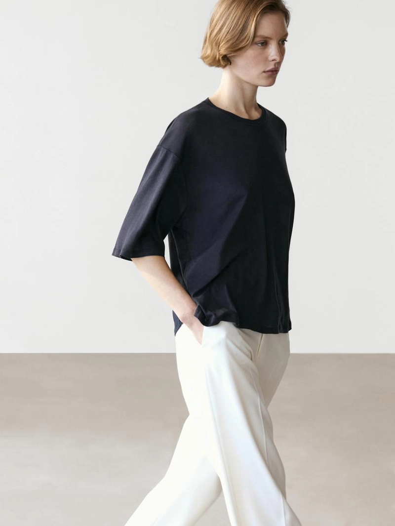 Футболка с короткими рукавами из хлопка oversize