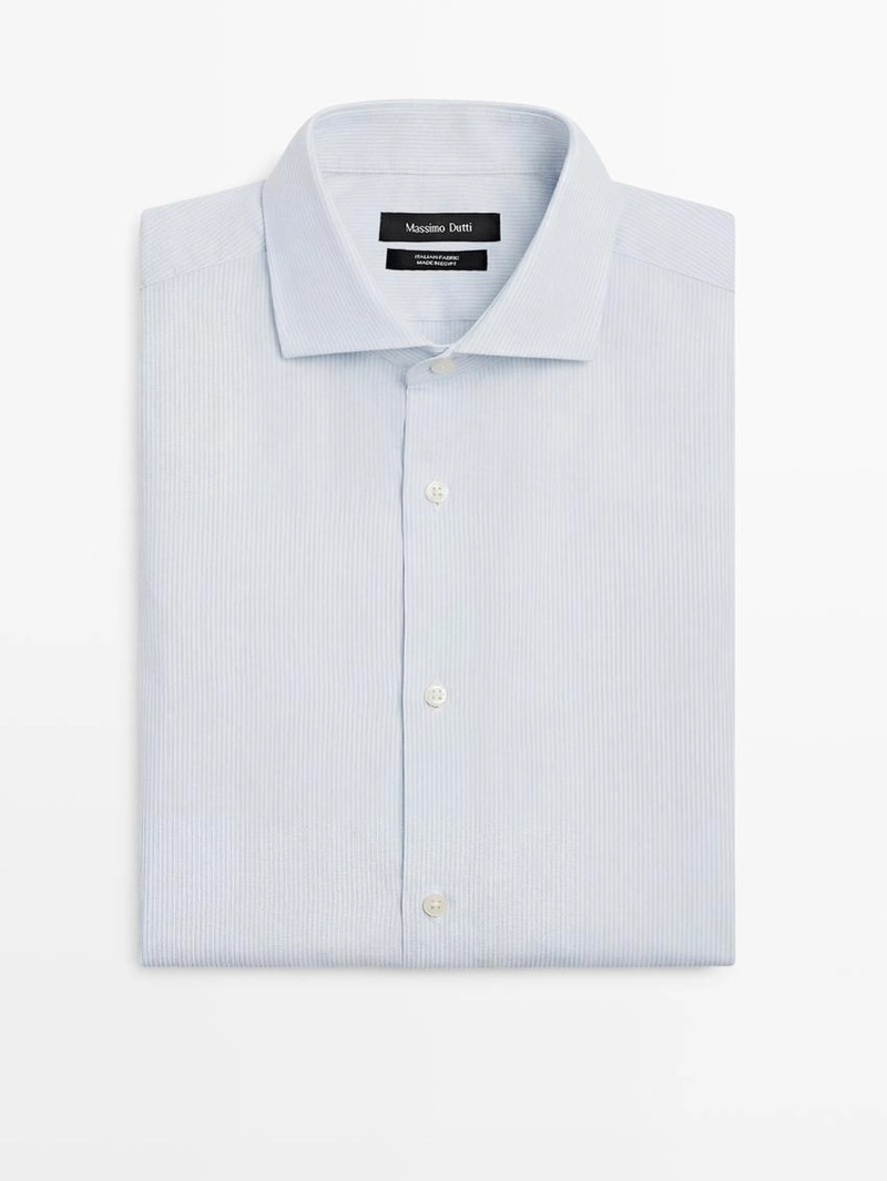 Рубашка slim fit из 100% хлопка