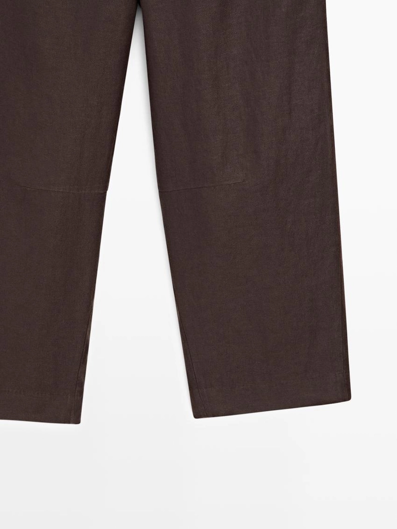 100% льняные брюки carrot fit