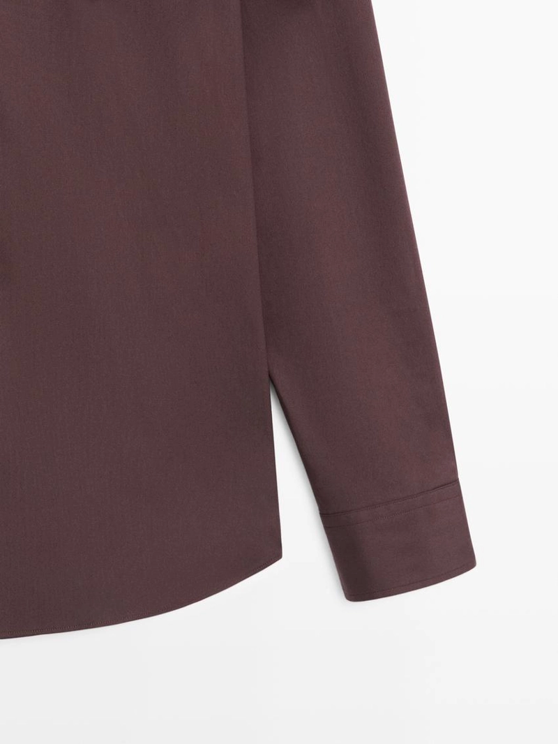 Рубашка slim fit из эластичной ткани