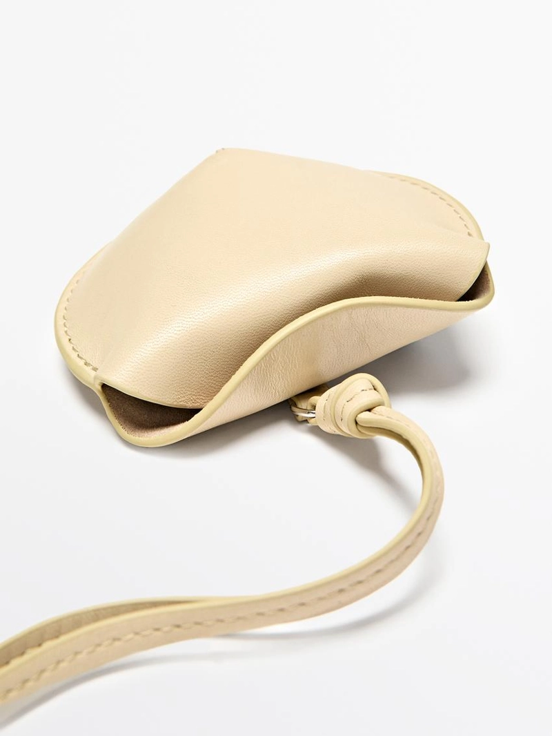 Чехол для airpods из складной кожи натурального теленка