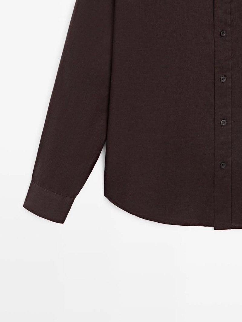 Рубашка из 100% льна в стиле slim fit