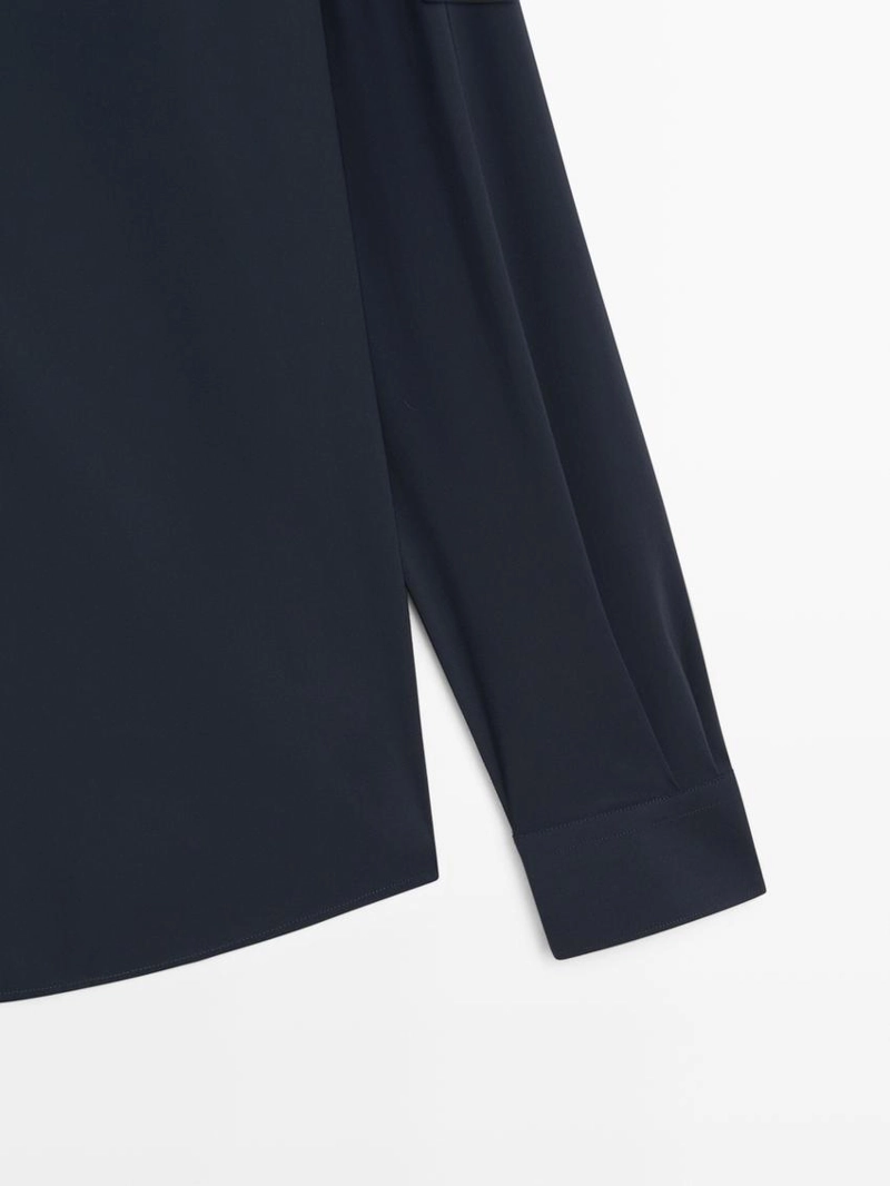 Рубашка slim fit из стрейчевой ткани