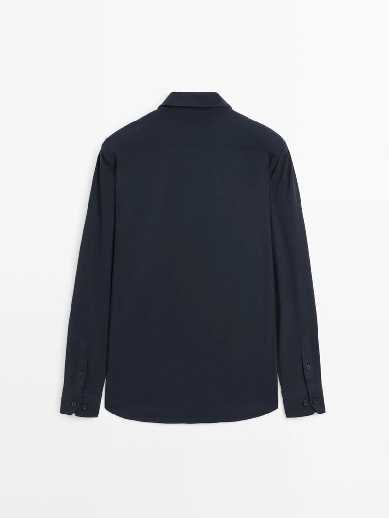 Рубашка slim fit из стрейчевой ткани