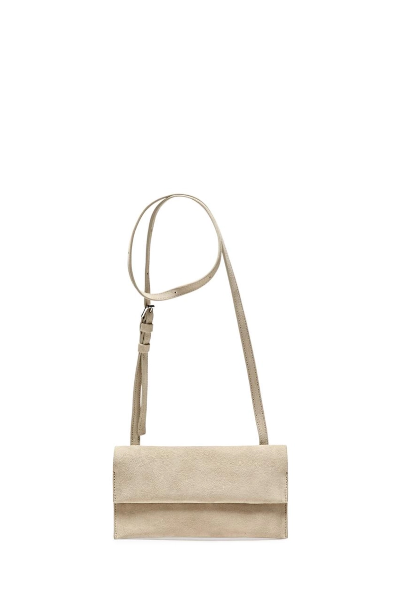 Сумка через плечо из замшевой кожи