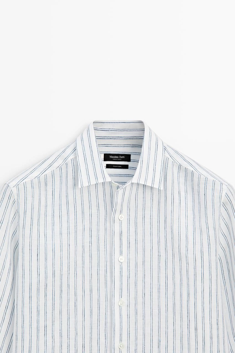 Рубашка из 100% льна regular fit