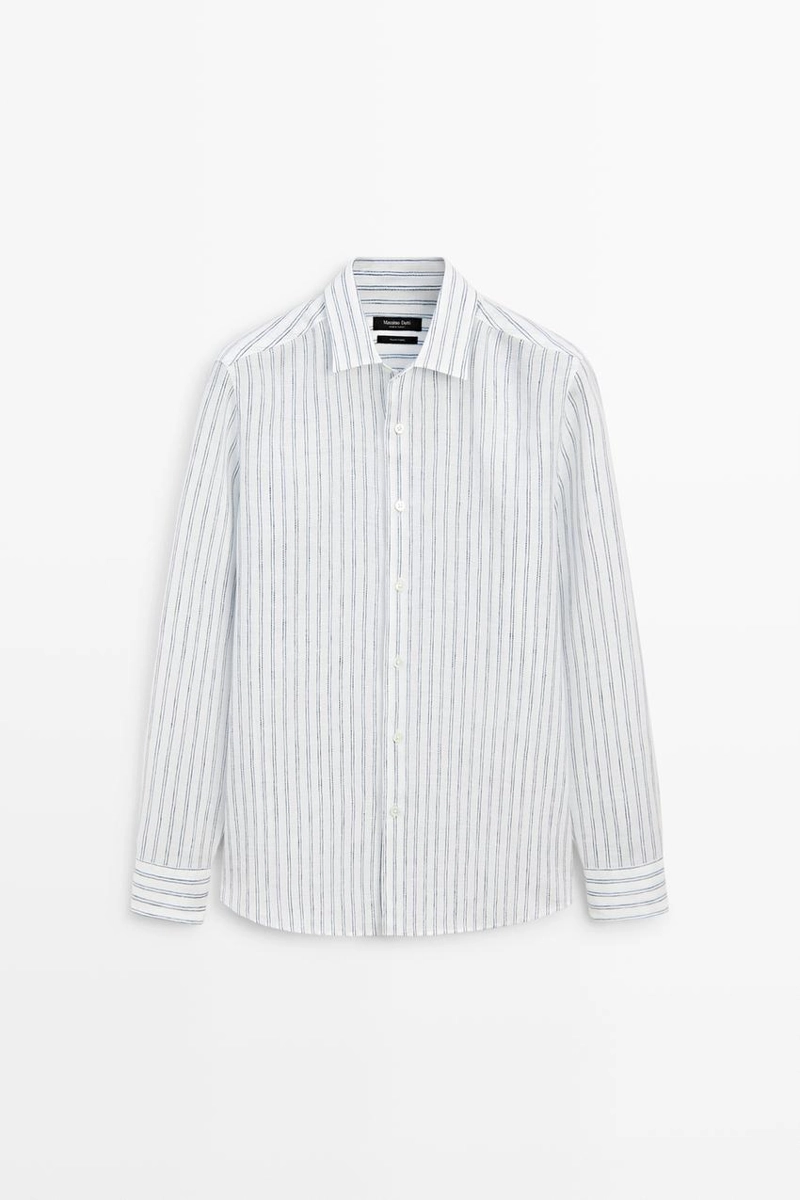 Рубашка из 100% льна regular fit