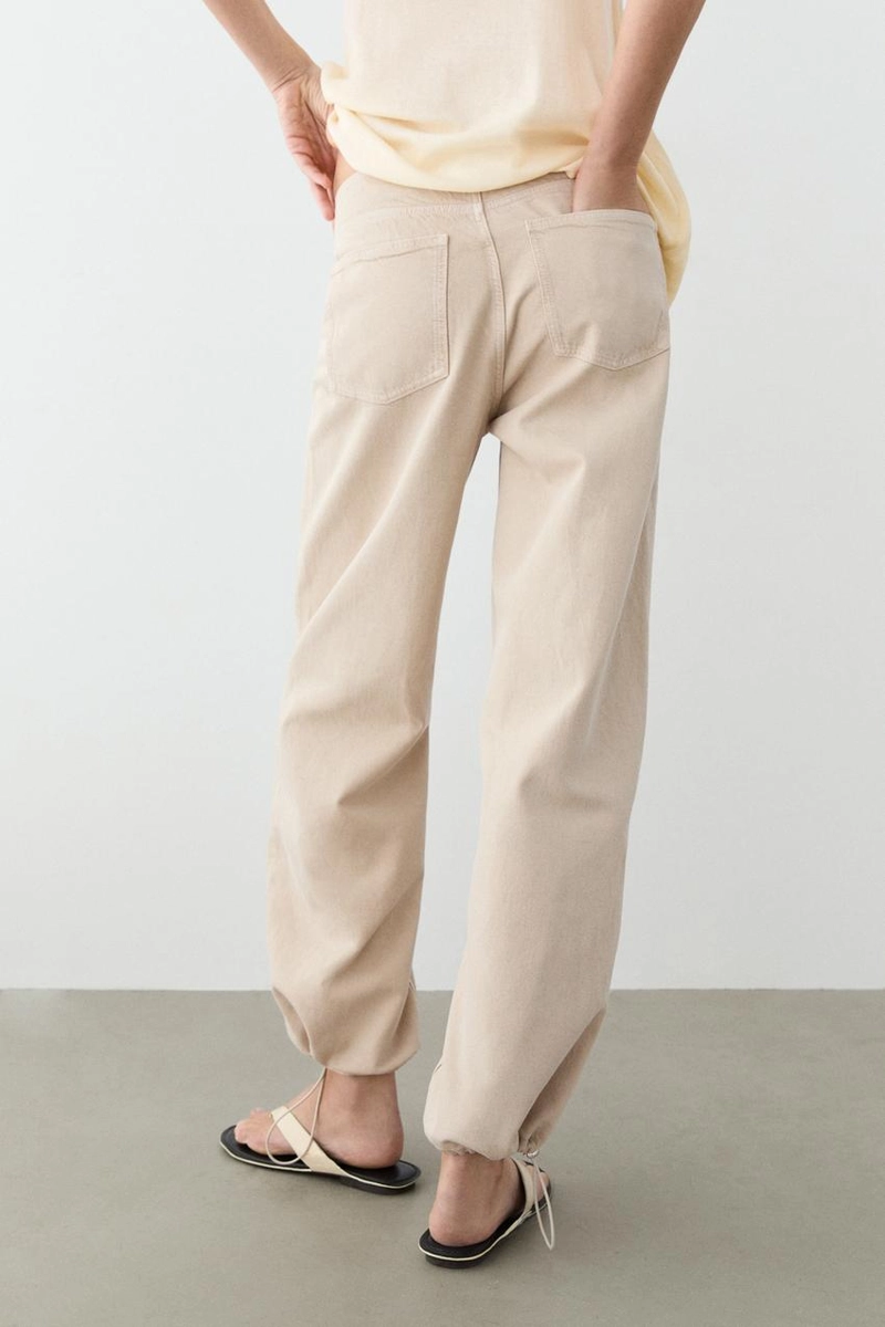 Штаны свободного кроя из ткани парашют massimo dutti