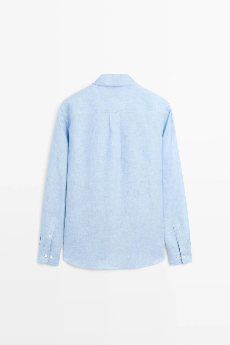 Рубашка классического кроя из 100% льна