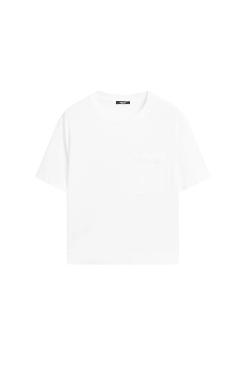 Футболка с коротким рукавом и накладным карманом massimo dutti