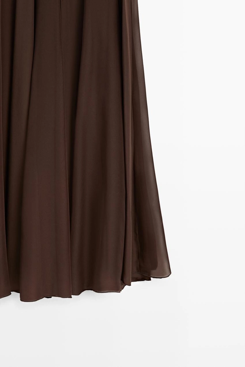 Платья-миди клёш из струящейся ткани massimo dutti
