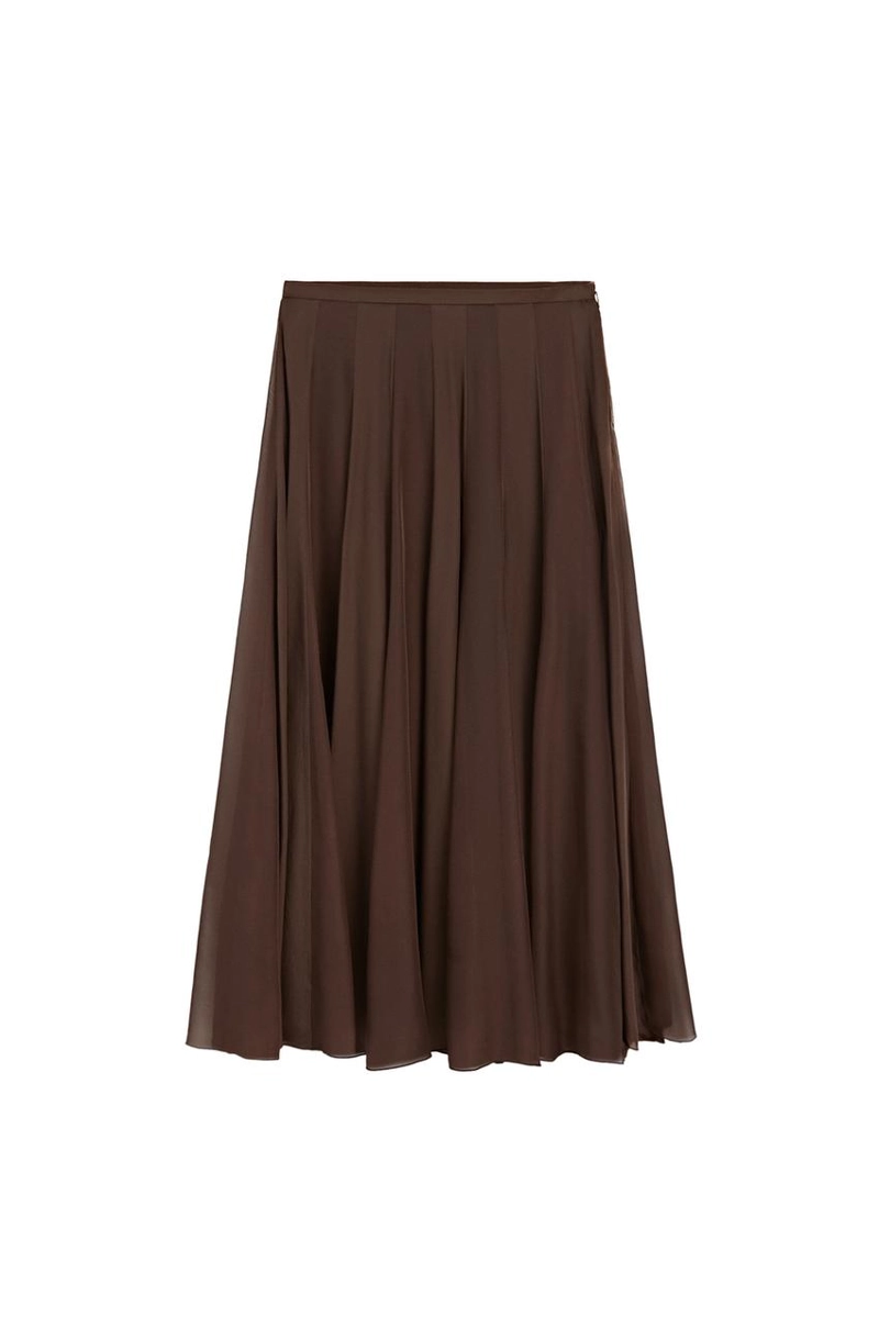 Платья-миди клёш из струящейся ткани massimo dutti