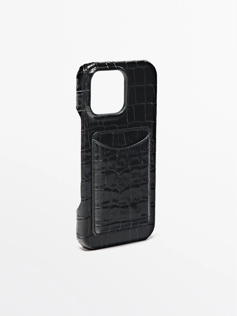 Чехол для iphone 16 pro max из кожи наппа