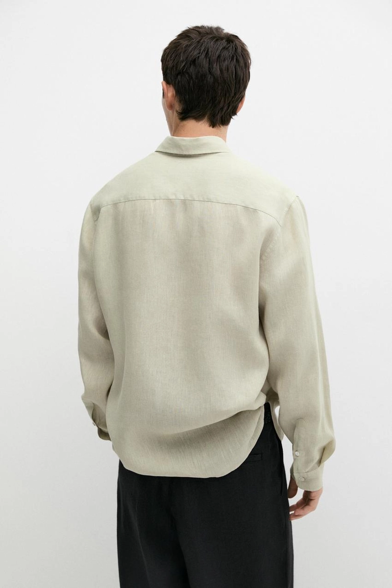 Рубашка regular fit из 100% сверхтонкого льна