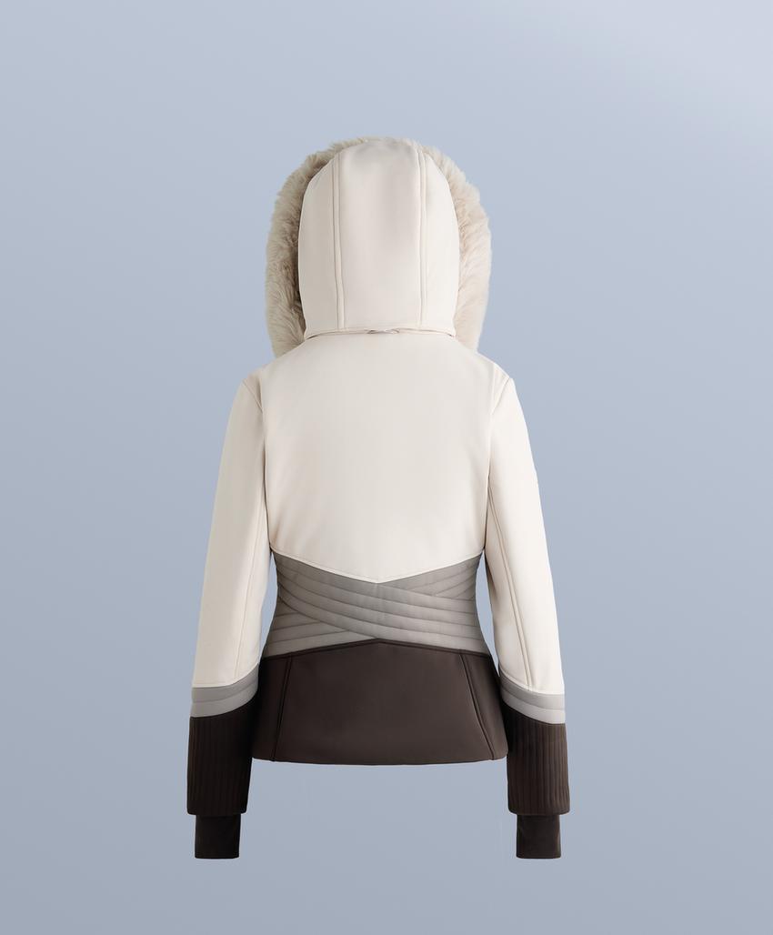 Утепленная куртка для горных лыж суперплотной посадки, защищенная от воды с блоками цветов primaloft®