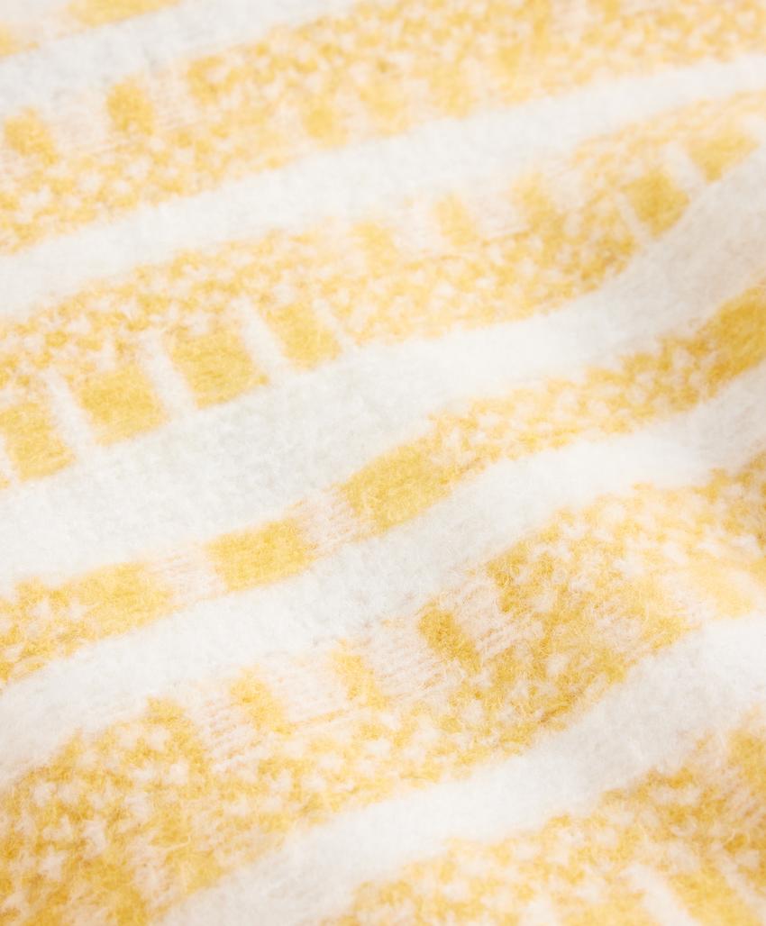 Casaco de malha jacquard às riscas