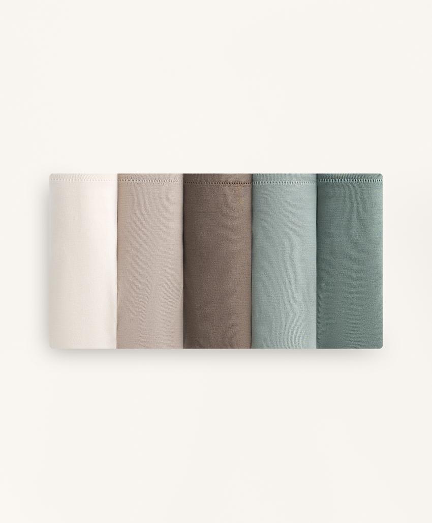 Набор из 5 трусов танга из смесового хлопка