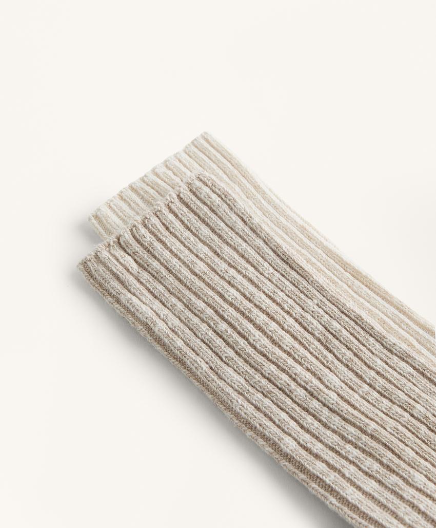 2 пары классических носков в рубчик