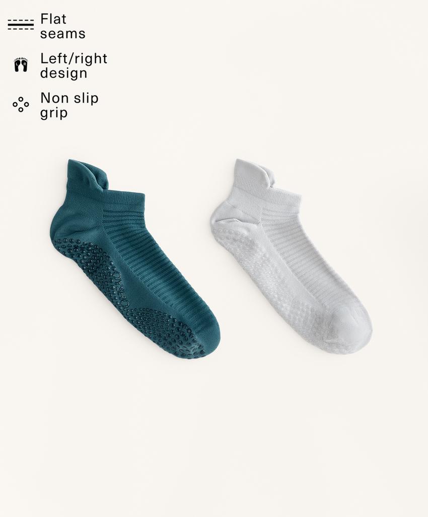 2 пары носков-сникеров из смесового полиамида для йоги и пилатеса