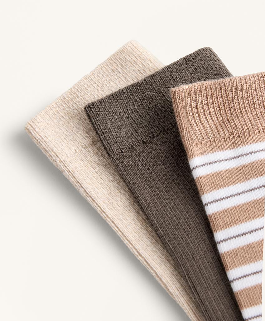 3 пары классических носков из смесового хлопка