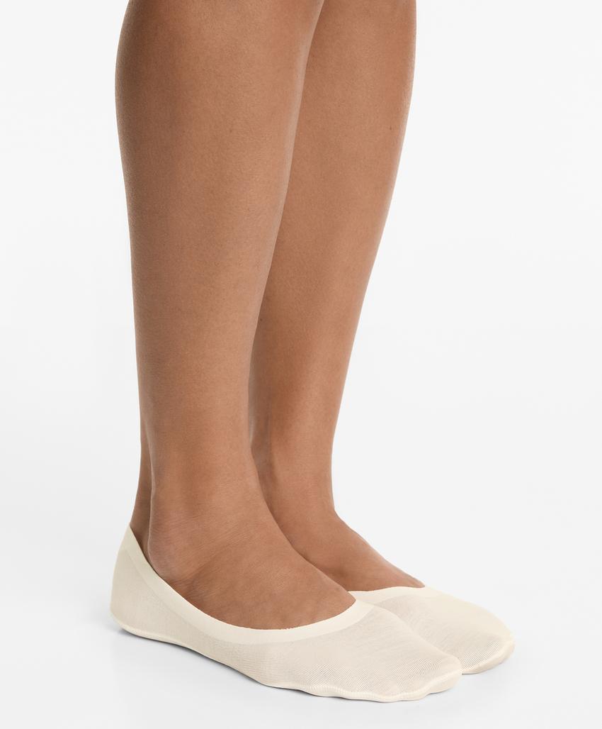 2 пары носков-невидимок из смесового хлопка со средним вырезом