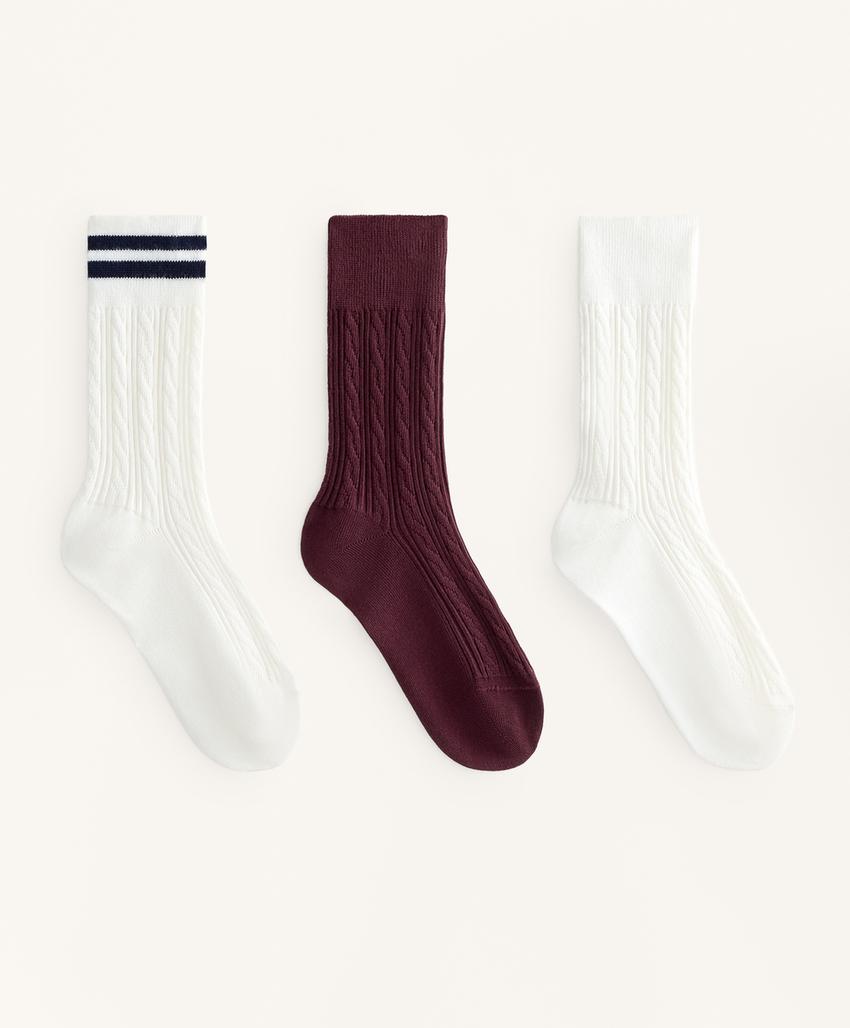 3 пары классических носков из смесового хлопка