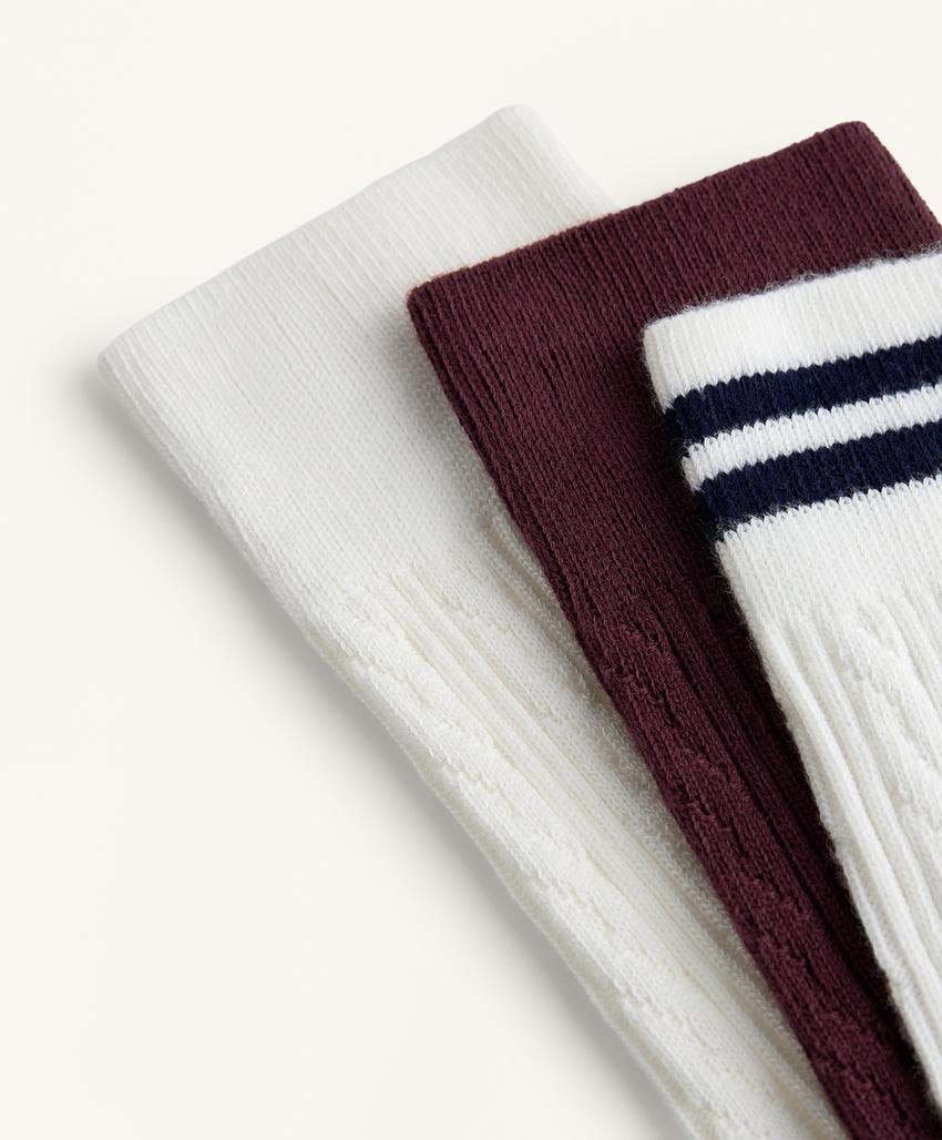 3 пары классических носков из смесового хлопка