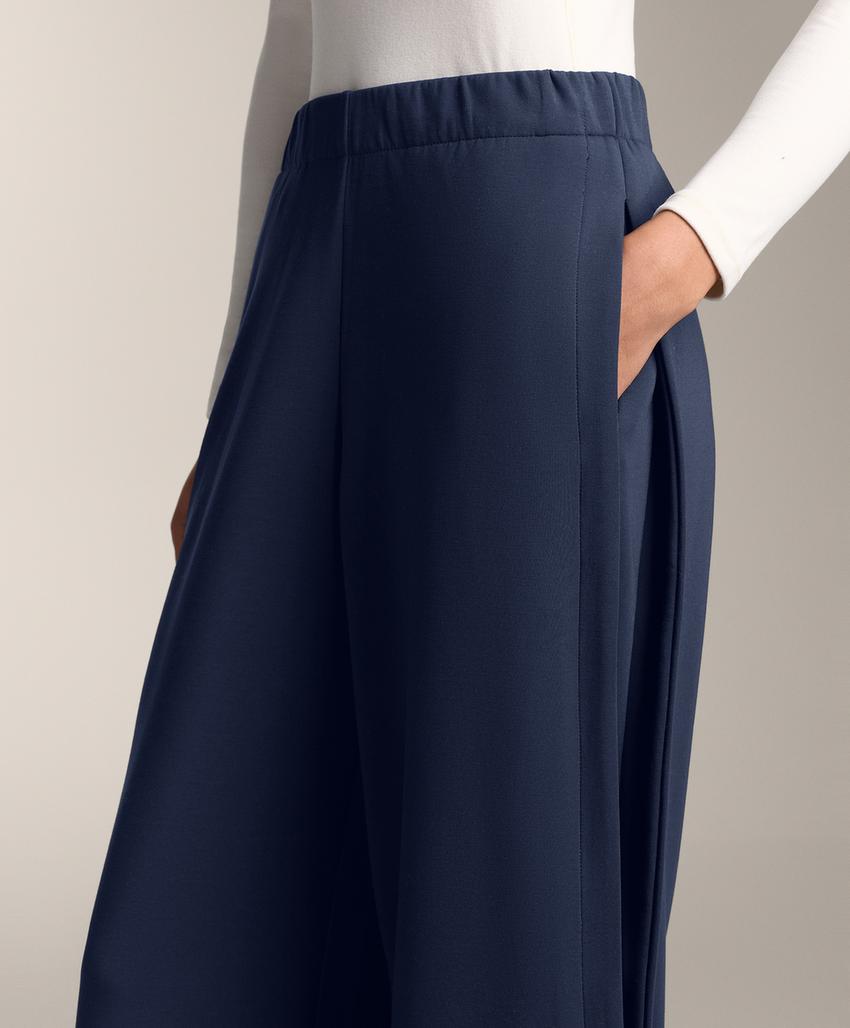 Брюки-кокон с боковой складкой из ворсовой ткани с модалом