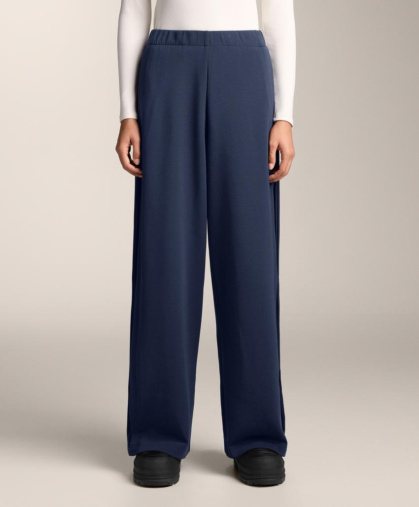 Брюки-кокон с боковой складкой из ворсовой ткани с модалом