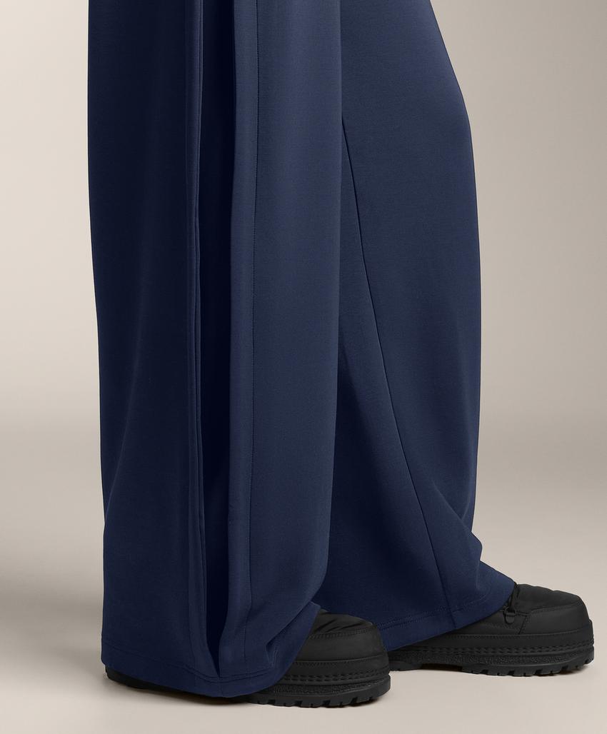 Брюки-кокон с боковой складкой из ворсовой ткани с модалом