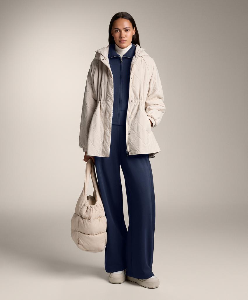 Брюки-кокон с боковой складкой из ворсовой ткани с модалом